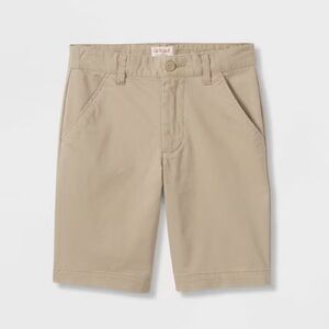 Cat & Jack Boys Beige Flat Front Chino Shorts Size 18 Plus.